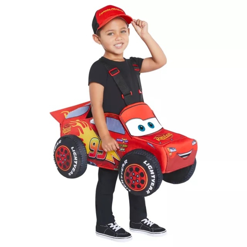 Toddler Lightning McQueen Ride-Along Costume - Cars one size fits most